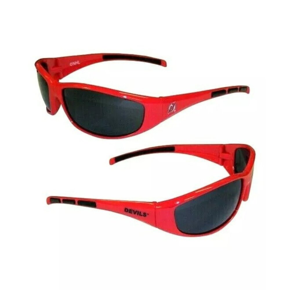 New Jersey Devils Sunglasses 3 Dot Wrap UV400 Protection For Unisex NHL New